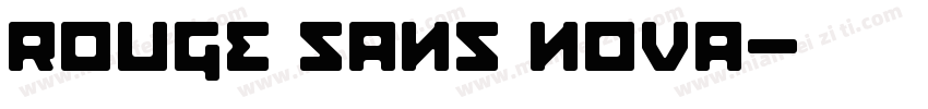 rouge sans nova字体转换
